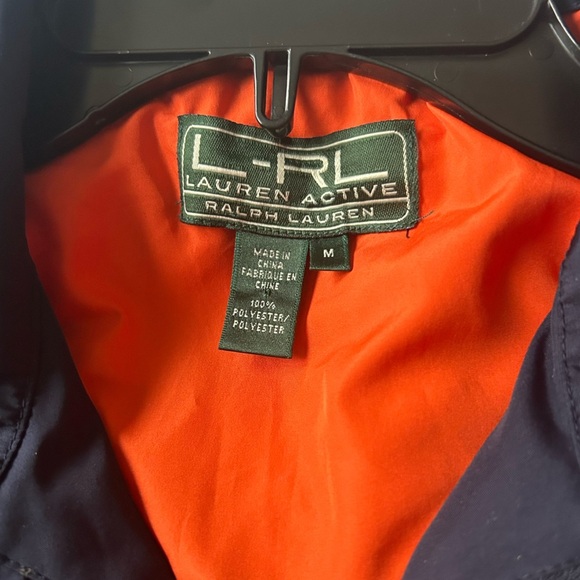 Ralph Lauren Women’s Navy Orange Colorblock Windbreaker Jacket Size Medium - Picture 6 of 6